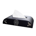 Vintage lichee PU leather for rectangle Tissue box